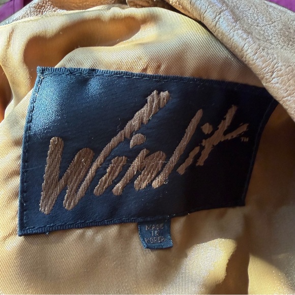 Relaxed Fit Brown Leather Blazer Jacket - Picture 6 of 6